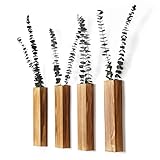 Sawoake Wand Pflanzgefäße- Moderne Holz Wand Dekor für Schlafzimmer und Badezimmer Zeitgenössische Pflanzgefäße Vielseitige Holz Home Decor für getrocknete Blumen und Faux Grünpflanzen (Braun, 4pc)