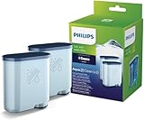 Philips AquaClean Filter, Kalkschutz, natürliche Kalkentfernung, verbesserter Kaffeegeschmack, einfache Installation, bis zu 5.000 Tassen ohne Entkalken, Click&Go-System, 2x Filter im Set (CA6903/22)