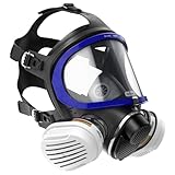 Dräger X-plore 5500 Atemschutz-Vollmaske mit auswechselbaren A1B1E1K1 Hg P3 R D Kombinations-Filtern gegen Gase, Dämpfe und Partikel