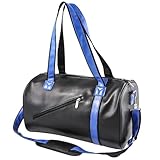 Nayubo Sporttasche für Männer Frauen Fitness Workout Sport Reisetasche PU Leder Große Handtasche Zylinder Crossbody Schulter Weekender Reisetasche für Reisen, Business (Schwarz)