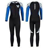 Kinder Neoprenanzüge Nassanzüge für Knaben Mädchen 2.5mm Front Reißverschluss Wärmende Tauchanzüge Thermal Schwimmsachen Wassersportarten Surfen Schnorcheln Schwimmen M Größe