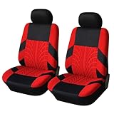 FLYIFE Auto Sitzbezüge für Mercedes Benz/AMG SLK SLC R170 R171 R172 SLK 55 32/SLK 350 280 250 200 5-Seats Universal rutschfest Allwetter Vordersitze Rücksitze Sitzschoner Schonbezüge,2 Seats-Red