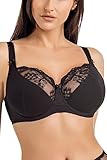 Teyli Damen BH Bra - Minimizer BHS Bügel Grössen - BH Große Brüste - Komfort Starker Halt - Damen Bügel Minimizer - BHS Frauen Bra Schwarz 80L