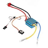 Rc Waterproof Esc, Rc Fahrtenregler, Bidirektionaler Betriebsmodus 3s 160a Brushed Esc Waterproof Elektronischer Geschwindigkeitsregler Mit Handbuch Für 1/12 (Oder Lager) Rc Car