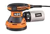 AEG Exzenterschleifer, 300W, Schleifmaschine mit Staubabsaugung, Handgriff mit Soft-Grip, Multischleifer, EX 125 ES, 300 W, 18 V AEG EX 125 ES
