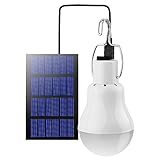 Beinhome LED Solar Glühbirne Solarlampen für Außen,Solar Laterne Camping Lampe Solar Hängelampe mit Solarpanel,3W Licht Birne,Solarbeleuchtung für Außen Innen Camp Zelt Wandern Angeln Gartenhaus 1pc