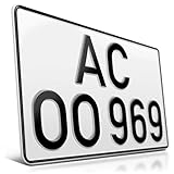 schildEVO 1 Kfz-Kennzeichen | Alte Schrift DIN 1451 | 340 x 200 mm | Ohne EU-Feld | Altes deutsches Nummernschild | Retro