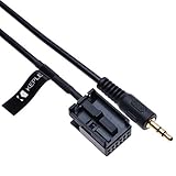 AUX-Eingang Audiokabel Adapter Kompatibel mit Opel Vauxhall Agila Astra Antara Corsa Combo Meriva Movano Signum Tigra Vectra Vivaro Zafira Autoradio | 12-poliges Netzkabel für die Navigation | 1.4m