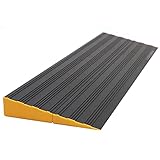 LIEKUMM 5.0 x 90 cm, Türschwellenrampe, Belastung 800 kg, Rampe für Türschwellen, Leichte, rutschfeste Aluminium-Gehrampe zum Besteigen von Schwellen, Stufen, Türen, Supermärkten, Garagen, Abnehmbare