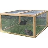 Kerbl Freilaufgehege Vario (Freigehege mit Maschendraht, 120x120x59 cm, Kleintierkäfig für Nagetiere, Kleintiergehege bestehend aus 6 Elementen) 84399