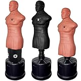 FOX-FIGHT Hank Box Dummy Boxdummy Standboxsack Boxpuppe Höhenverstellbar 160-180cm mit Low-Kick Polster (Natur inkl. Lowkick-Polster)