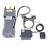 POTYYH Getriebemotor mit Drehzahlregler, 250W 220V Asynchron Umkehrbarer Elektromotor mit Halterung, Einstellbarer Gear Motor 5K Hohe Drehmomente AC Getriebemotoren