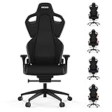 RECARO Exo High End Gaming Stuhl & Bürostuhl Ergonomisch [TÜV-Zertifiziert] | Made in Germany | Anti Submarining Hügel & Lordosenstütze | Stufenlose Einstellung über Handräder, Pure Black
