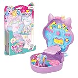 Galupy Rainbow Unicorn In My Pocket - Einhorn Spielzeug zu Sammeln, klappbares Mini-Spielset mit Einhornfigur und Karussell