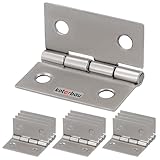 KOTARBAU® 12er Set Möbelscharnier 30 mm Möbelband Schrankscharnier Nickel Gerollte Scharniere Klappbar Klavierband Steckverbinder Kistenband Werkzeugkästen