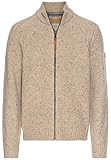 camel active Herren Strickjacke aus nachhaltiger Merinowolle Beige, Menswear-XL