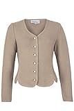 Turi Landhaus Damen Dirndljacke Strick Taupe, 400 Taupe Natur, 46