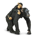 Safari Ltd. Schimpanse mit Baby-Figur, realistische 8,1 cm große Wildtier-Figur, Lernspielzeug für Jungen, Mädchen und Kinder ab 3 Jahren
