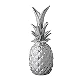 Bloomingville Deko Ananas Home Decor Deko Dekoration Ø 9 x H 24 cm, Silber, Keramik