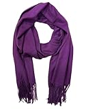 Jeamis Kaschmir Schal Winterschal Baumwolle Super Weich Elegant Übergangsschal Unisex (Lila)