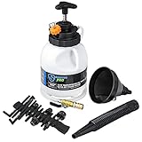 SMOTIVEPRO ATF Getriebeöl Einfüllgerät, 3L Manueller Öleinfüllgerät mit 12 Aluminiumlegierung Adaptern, Öl einfüllen Ölwechsel Gerät Geeignet Europäischen Autos, CVT und DSG