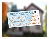 Samunshi® Aufkleber Schriftzug Autoaufkleber Werbung 3 zeilig - Werbeaufkleber Wunschtext - PKW KFZ LKW Schaufenster Öffnungszeiten