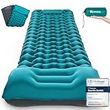 AKSOUL Isomatte Camping Luftmatratze Selbstaufblasend: Ultraleicht Outdoor Groß Aufblasbare Matratze Dick Selbstaufblasbare Schlafmatte Mit Kissen Faltbar Thermo Iso Matte Für Zelt Trekking Strand