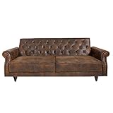 invicta INTERIOR Chesterfield Sofa Maison Belle AFFAIRE 220cm antik braun mit Schlaffunktion Schlafsofa Schlafcouch