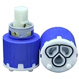 Schläfer | 480050-35 mm-Mischbatterie-Kartusche, Keramik-Ersatzkartusche für Niedrigen, Einhebel mit 2 Füßen, Kerox, Mischbatterie mit rechter Öffnung, Küche, Badewanne, Spart Wasser und Energie