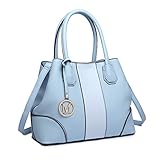 Miss Lulu Handtasche Top Handle Tasche Henkeltasche Damen Elegant Henkeltasche Schultertasche (Blau)