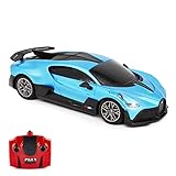 CMJ RC CARS Bugatti Divo Blue Ferngesteuertes Funkauto 1:24, offiziell lizenziert, Arbeitsscheinwerfer im Maßstab 1:24, 2,4 GHz