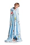 Kanguru, weiche Fleecedecke, blaues Snoopy Motiv, Maße 130x170 cm, Decke ideale für Bett oder Sofa, Kinderzimmer, Fernsehen, Lernen oder Videospiele, Geschenkidee zum Geburtstag oder zu Weihnachten