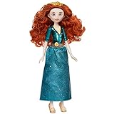 Disney Prinzessin Schimmerglanz Merida Puppe, Modepuppe mit Rock und Accessoires, Spielzeug für Kinder ab 3 Jahren