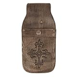 elToro Prime Brea Taschenkӧcher aus Leder – handgefertigter Pfeilköcher für 6–8 Pfeile, kompakt, Elegantes Design mit punziertem Ornament, ideal für Bogensport und Training (Antique)