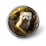 Niedliche Wiesel-Anstecknadel für Männer, niedliche Frosch-Modebrosche – niedliche Emaille-Abzeichen, Anstecknadel aus Aluminiumlegierung für Hüte, Hemden, Taschen, Jacken und Accessoires (runde Anste