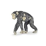 Papo 50194 Chimpanzé et Son bébé WILD Animal Kingdom Tiere, Schimpanse Mit Baby, Spiel, Mehrfarbig