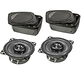 tomzz Audio 4000-010 Retro Look Aufbau Lautsprecher-Satz im Gehäuse DIN 100mm Lautsprecher 2-Wege Koaxial System 80 Watt