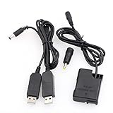 Dual USB EN-EL14 Dummy Akku DC Koppler EP-5A für Nikon D5100 5200 5300 DSLR-Kamera