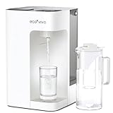 Ecoviva MATE 3 Auftisch Osmoseanlage Trinkwasser Umkehrosmoseanlage Wasserfilter, Automatischer Wasserfluss, 8-Stufige Filtration, 3:1 Sparverhältnis, TDS Monitor Wasserspender, Weiß