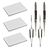 3 Stück Waben-Keramik-Lötplatten, 4 Stück Reverse Lock Pinzette, Löten Wabenplatte Schmuck Löten Kit zum Schmelzen Casting Schmuck Löten Teile