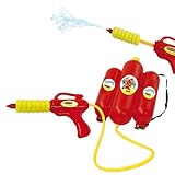 JAMARA 460342 Mc Fizz Wasserspritze mit Tankrucksack 2,5L, Kinder Feuerwehr Spielzeug ab 3 Jahre, Wasserpistole Outdoor, Rucksack Wasserspielzeug Spritzpistole, Geschenkidee Kids