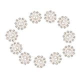 MILISTEN Hochzeitsdeko Strasssteine Zum Aufnähen 50Pcs Strass- Perlenkn? 15Mm Flachback Diamant- Stuttons Dekorative Knopfverzierungen für Schmuckn?her- Wei?- Wei? Hochzeitsdekoration