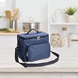 Generic Lunchbox für die Schule für die Arbeit, wiederverwendbar, für Frauen, isoliertes Mittagessen – Tasche für Männer, Büro-Lunch-Tasche Wildkühlzelle (Navy, One Size)