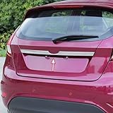 DTGTEX Auto Edelstahl Chrom Heckklappen Zierleiste Styling Leisten für Ford Fiesta 2009-2017,Außenschutzaufkleber für Den Hinteren Kofferraumdeckel,Styling-Modifikations Zubehör
