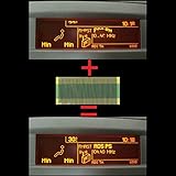 Tacho Multifunktions Display Pixel Reparatur Kontaktfolie Flexband kompatibel für Citroen C2 | C3 | C4 | C5 | C8 | BC, MID LCD Instrument Bildschirm