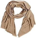 Tommy Hilfiger Damen Scarf TH Outline Micromodal, Beige, One Size
