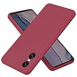 XINYEXIN Flüssige Silikon Hülle für Sony Xperia 10 VI, Ganzkörperschutz Handyhülle mit Mikrofaser Futter, Ultradünn Stoßfeste Kratzfeste Schutzhülle - Rot