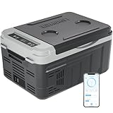 EUHOMY 10L Kompressor Kühlbox (-20℃~20℃) 12/24V DC & 230V AC Tragbarer Kompressor-Kühler mit Bluetooth APP Steuerung, 15-Min Schnellkühlung, ECO/MAX Modi, Leise <45dB, für Camping, Wohnmobil & Reisen