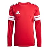adidas Herren SQUADRA25 Jersey Long Sleeve, Team Power red 2/White, M