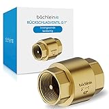 Bächlein Universal Rückschlagventil – Rücklaufventil aus Messing mit beidseitigem G 1 Zoll Innengewinde – rostfreier und wasserdichter Rückflussverhinderer für ein sicheres Trinkwassersystem